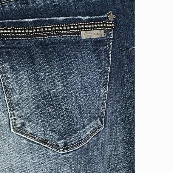White House Black Market Women's Jeans The Boot Denim Pants Boho Rhinestones 4 - Picture 3 of 8